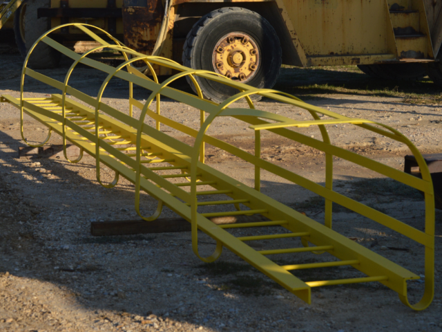 Welding Project: Custom Safety Ladder with Enclosed Cage